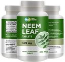 Tablety Neem - 100% Pure (Azadirachta Indica) (240 Počet - 500 mg) 120 dní (1 balenie)