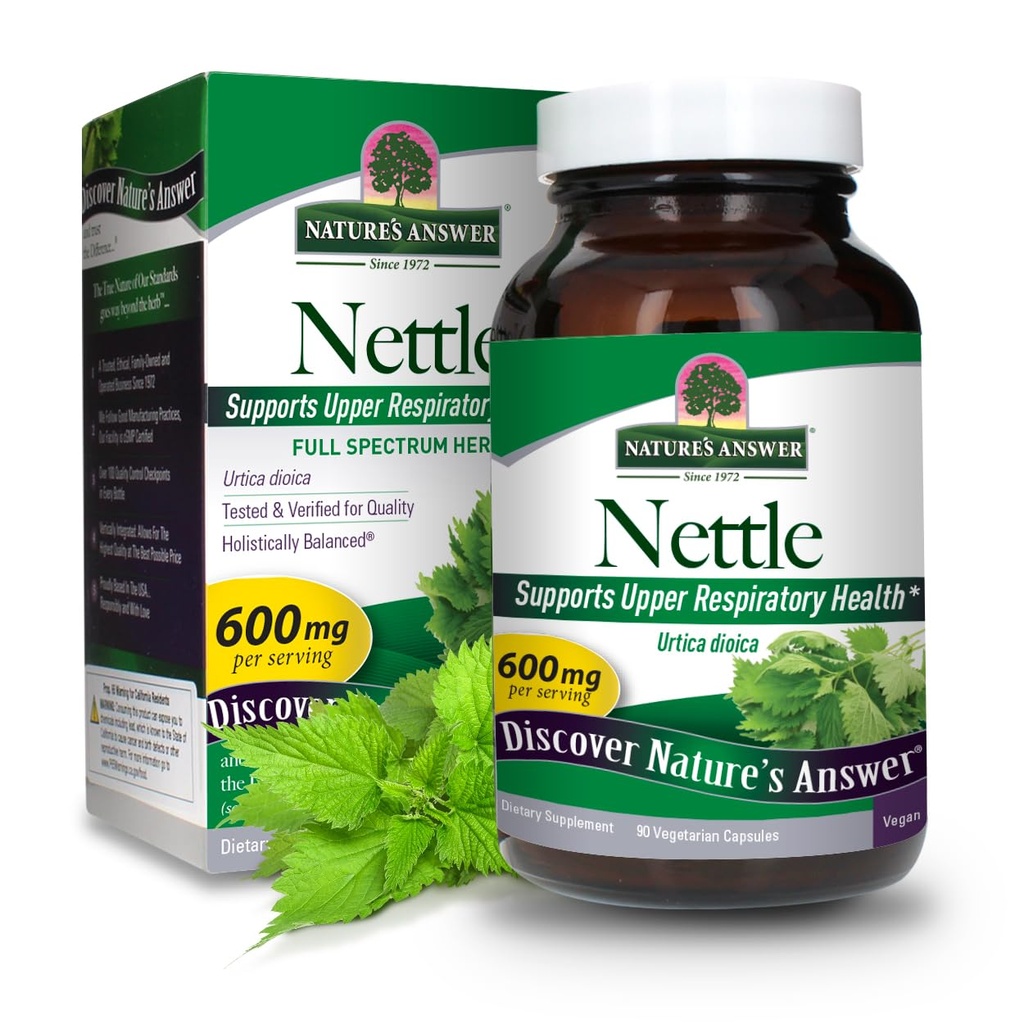 Nature's Answer Nettle Leaf Vegan Kapsule 90 Gróf 