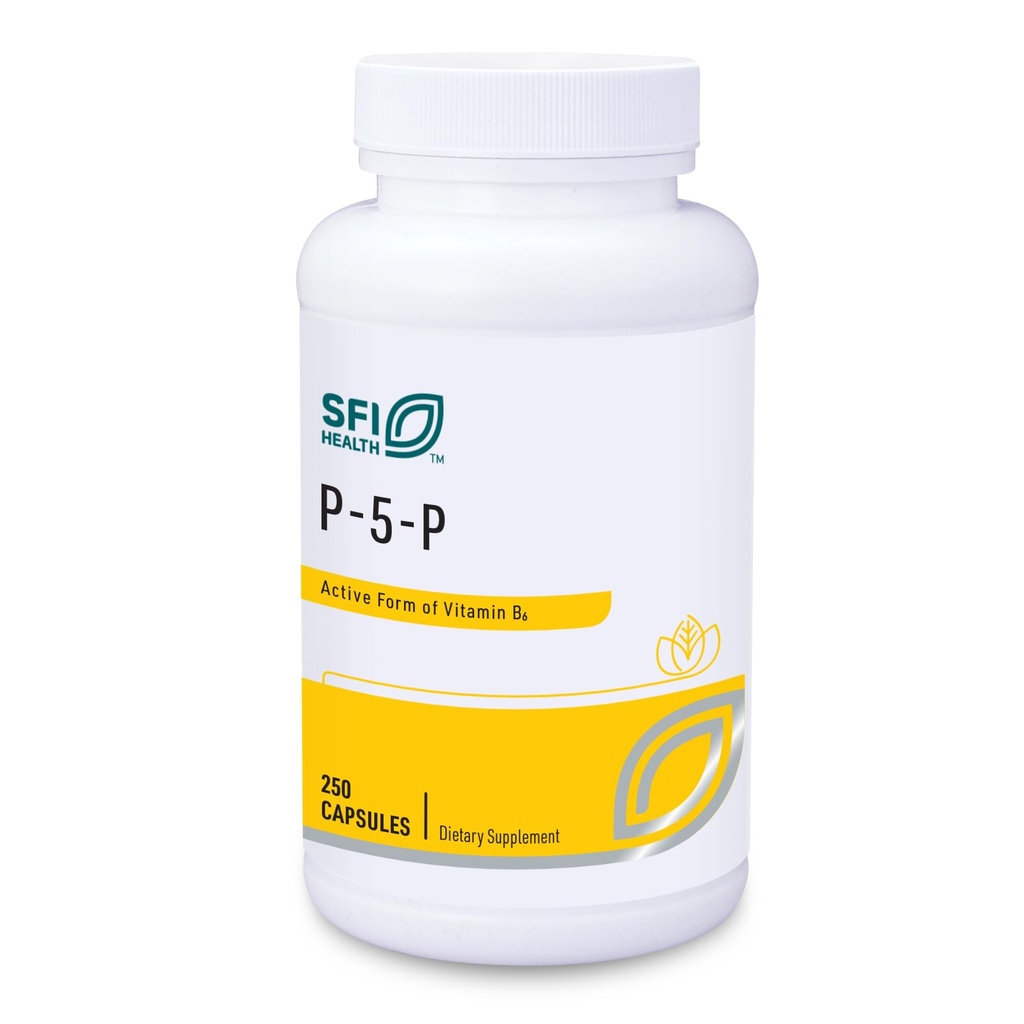 Klaire Labs SFI Health P-5-P - 30 Milligrams of Bioactive Vitamin B6 Pyridoxal-5-fosfate for Metabolic & Liver Support, Hypoalergenic (100 Kapsule)