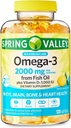 Konvergencia Maximálna starostlivosť Omega-3 z rybieho oleja očný mozog kosti a srdce zdravie Dietary Supplement Softgels, 2000 mg, 120 Počet