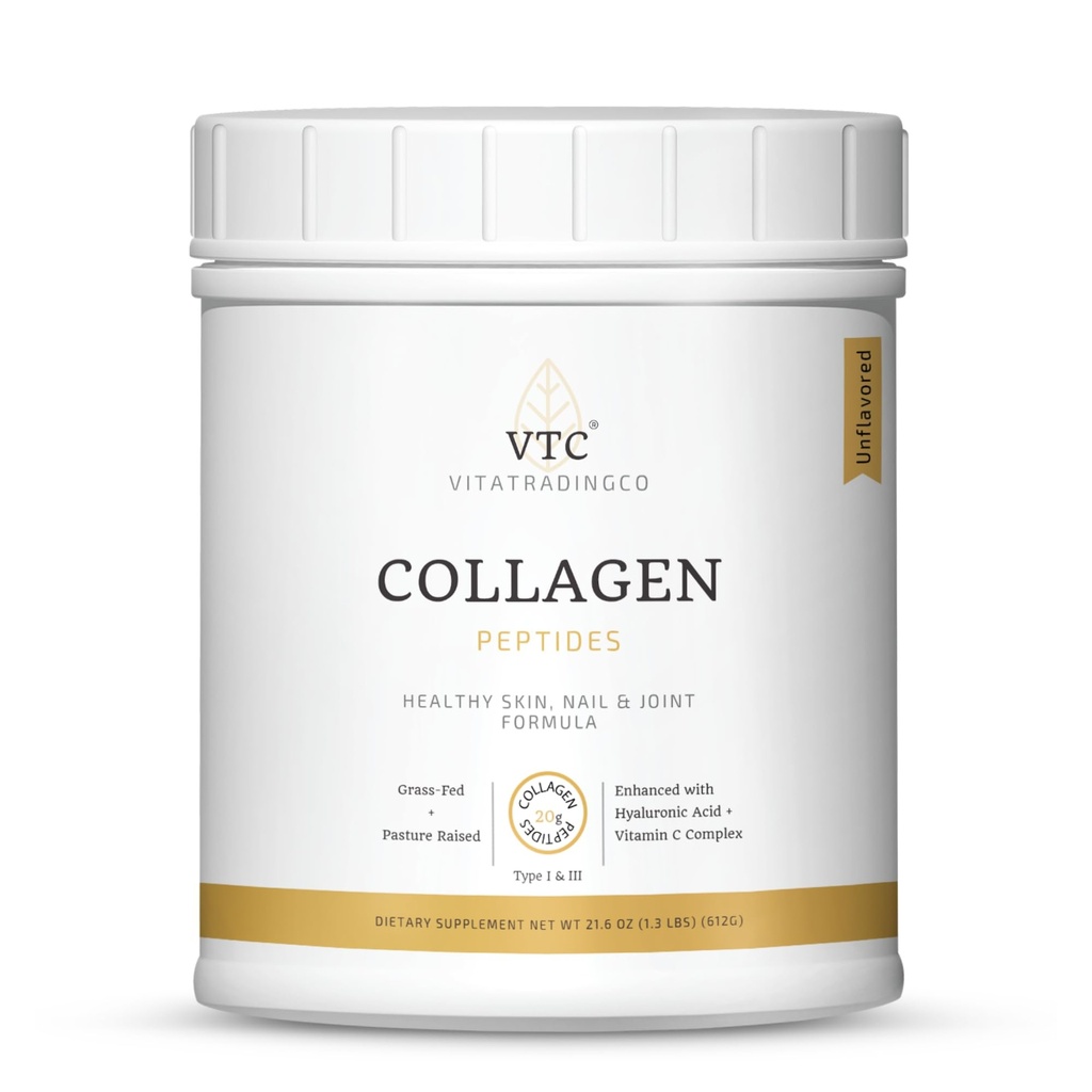 VTC VitaTradingCo. Grass-Fed Collagen Peptides Powder I & III 