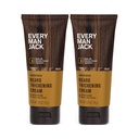 Každý muž Jack Brad zhustiaci krém - Posilňuje, Hrúbky, Vyživuje medvedík - Light Sandalwood vôňa - Vyrobené s prirodzene odvodených zložiek, ako je biotín, vitamín B6, sójový proteín - 2.8oz - 2 balenie