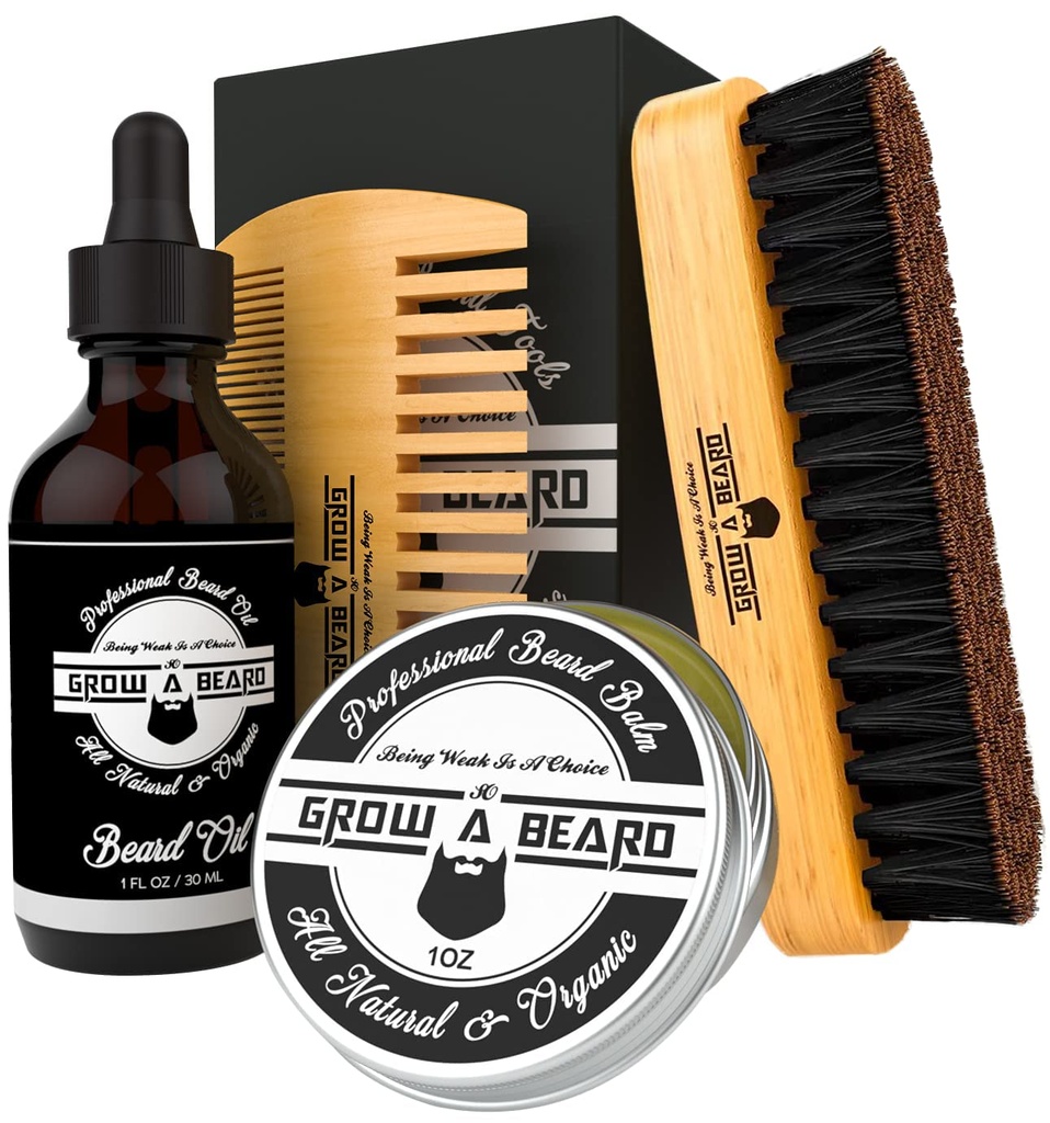 Brada štetec, brada Comb, brada olej, a brada balzam grooming súprava pre pánsku starostlivosť, Cestovné tváre vlasy sada pre rast, štýl, žiariť a jemnosť, veľké darčeky pre neho