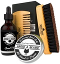 Brada štetec, brada Comb, brada olej, a brada balzam grooming súprava pre pánsku starostlivosť, Cestovné tváre vlasy sada pre rast, štýl, žiariť a jemnosť, veľké darčeky pre neho
