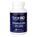 BrainMD by Dr Amen Vitamín D3 5000 - 100 Softgels - Vysoká potencia cholekalciferol - Gluten Free - 100 Servings