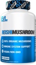 Elution Nutrition Reishi Mushroom - Immune System & Health Support - 500mg Mushroom Supplement - 100% Organic, Vegan & Non-GMO - 60 Servisov