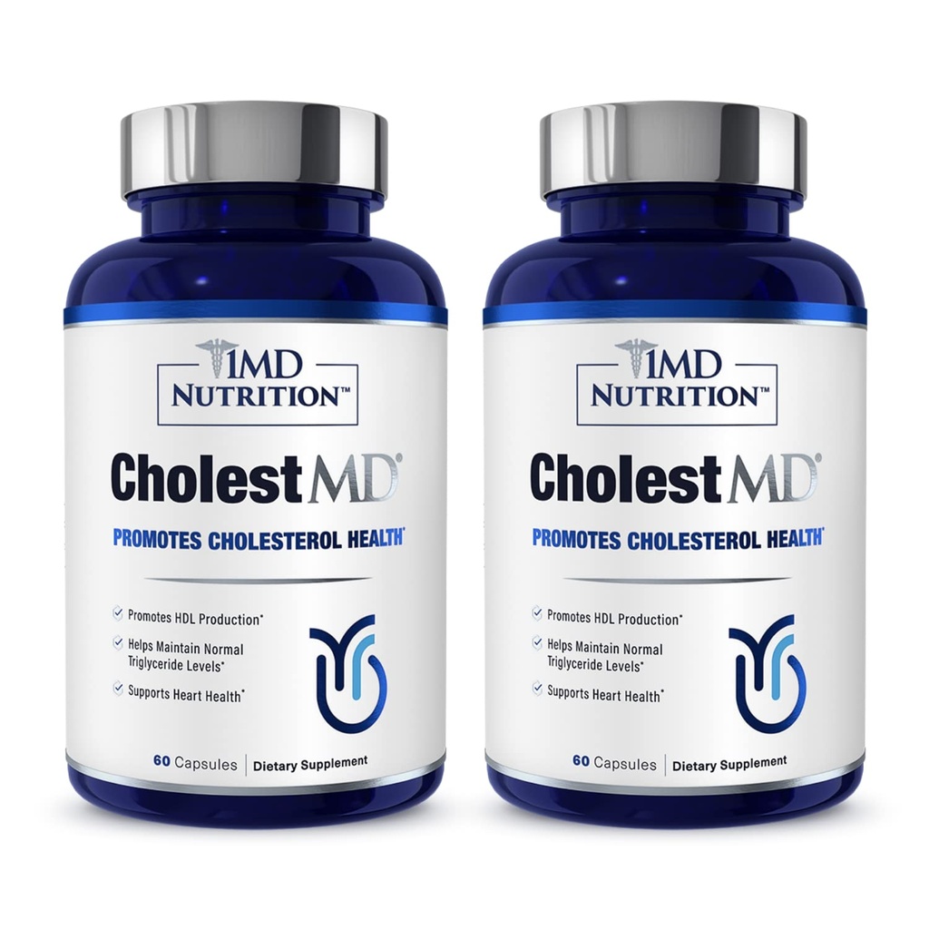 1MD Nutrition CholestomMD s extraktom Olive Leaf, Bergavit, Niacin, Cesnak 