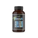 Focus 14-in-1 Nootropic Brain Supplement with Lions Mane, Alpha GPC Cholín, Vitamín C & B12, Taurín, Bacopa - Energy, Cognitive, Pamäťová podpora, 60 Filler Free Capsules