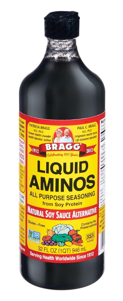 Bragg Amino Protein Concentrat, Liquid, 32 Ounce (Pack of 12)