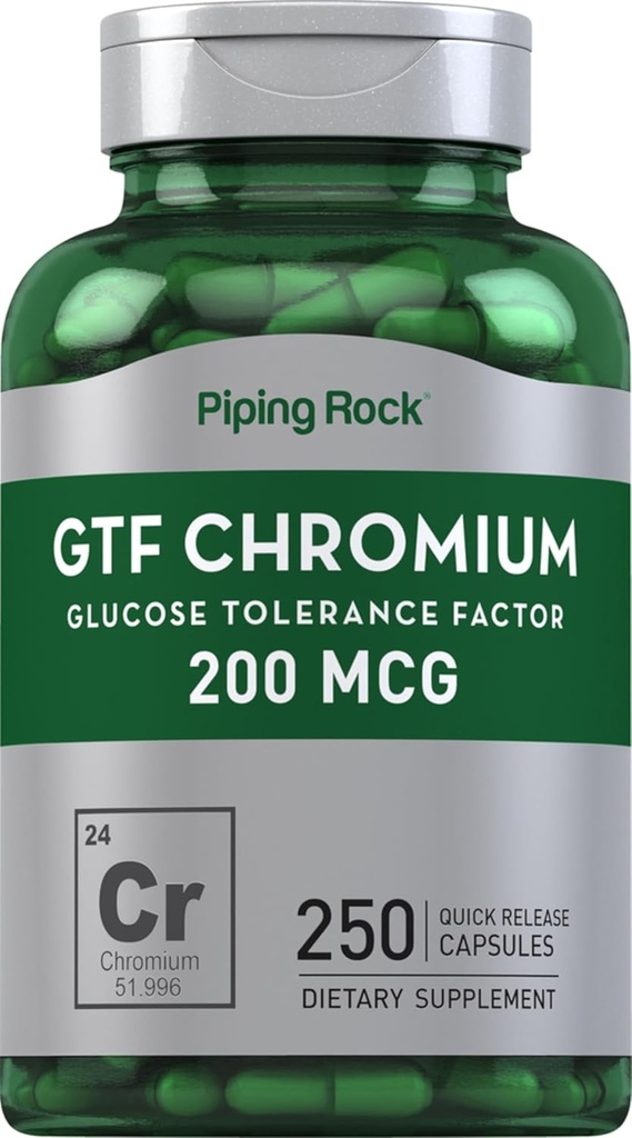 Piping Rock GTF Chróm 200 mcg 