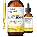 Wild & Organic Maca Root Drops for Women & Muži - Mood, Focus, Active Lifestyle - Peruánsky Maca Supplement - Vegán, cukor a alkohol-free Tinture - 2 fl oz