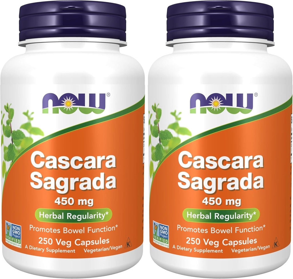 Teraz doplnky, Cascara Sagrada (Rhamnus purshiana) 450 mg, 250 Veg kapsuly (dávka 2)