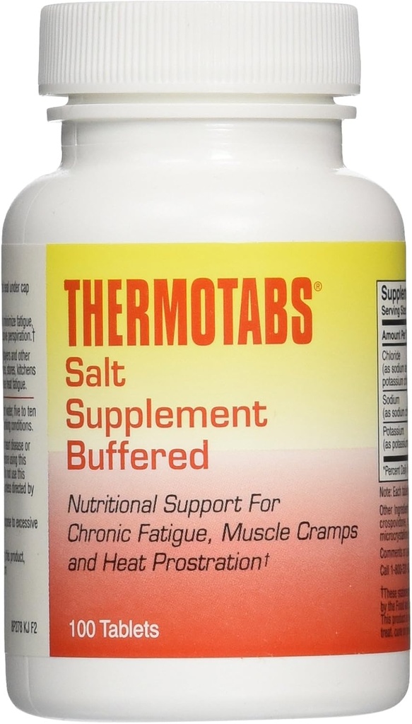 THERMOTABS Salt Supplement Puffed Tablets, 100 Počet (Pack of 3)