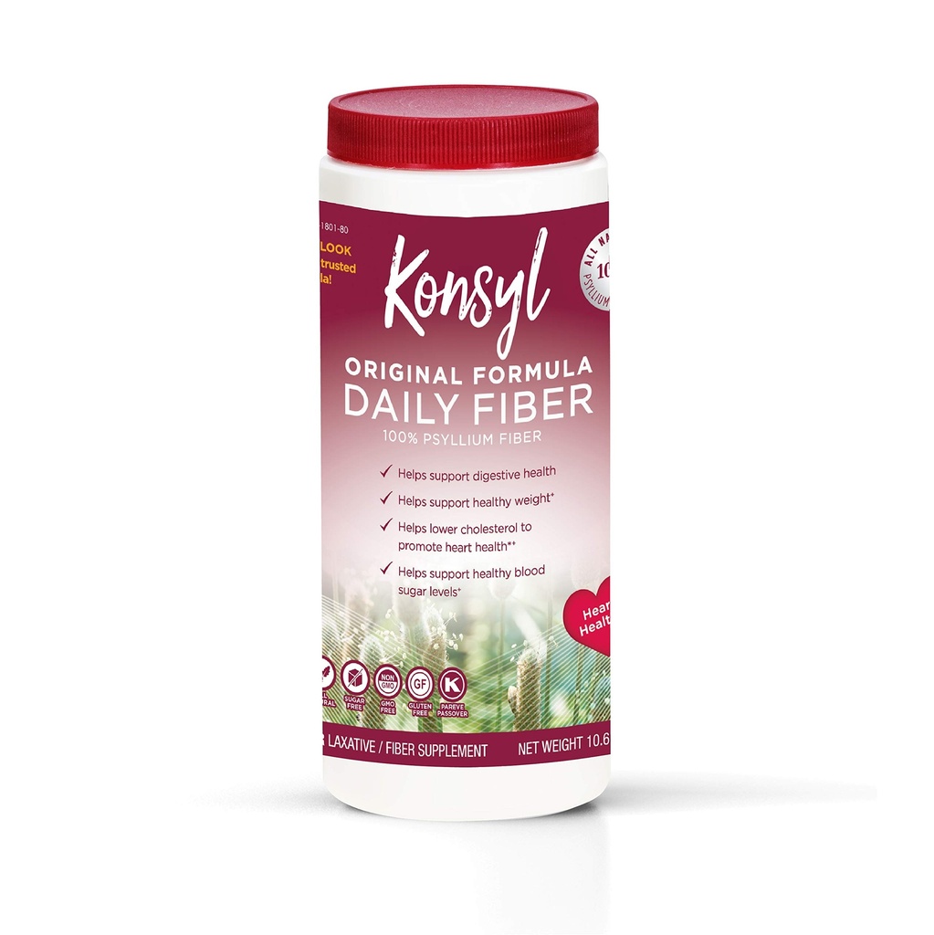 KONSYL FARMACEUTICKÉ INFORMÁCIE Pôvodná formula 100% Psyllium Fiber, 10.6 Ounce, prášok
