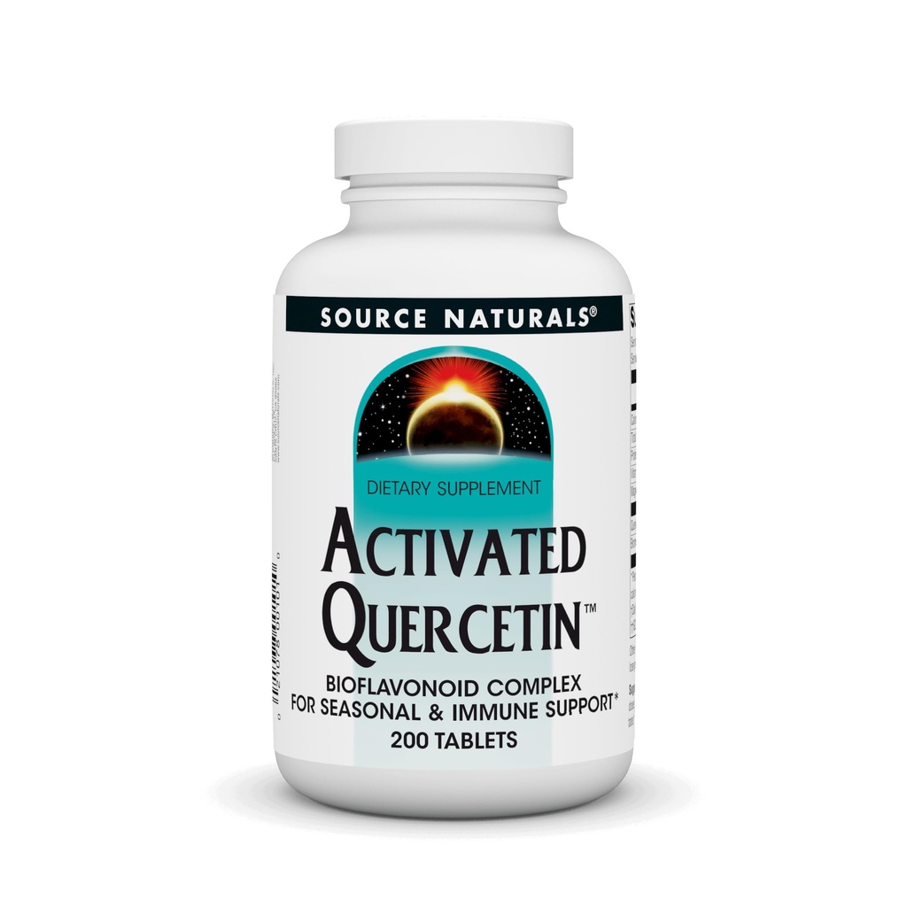Zdroj Naturals Activated Quercetin - Plant-Derived Bioflavonoid Complex - Sezónna a imunitná obrana* - 200 Vegetarin Friendly Tablets