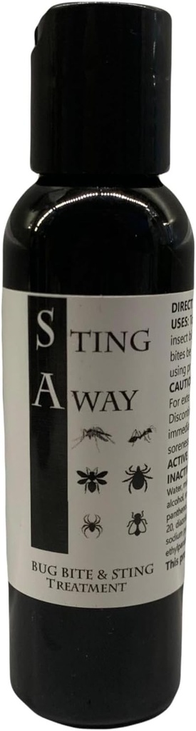 Bug Bite and Sting Liečba: Bolesť + Svrbenie Relief, 2 Ounce (Pack of 1), čierna