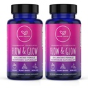 Flow and Glow Natural Hormone Balance for Women - PMS & Menopauza Relief for Cramps, Mood Swings & Night Sweats with Donq Quai & Black Cohosh od Menopause - 60 Vegan Kapsule (2 balenia)