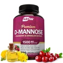 NutriFlair D-Mannose 1200mg, 120 Kapsule - s Cranberry a púpava extrakt - Prírodné močové tract Health UTI Podpora - Najlepšie D Mannose Powder - Flush Nečistoty, Detox Body, pre ženy a mužov