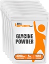 BulkSupplementments.com glycín prášok - Glycín Doplnky, Aminokyseliny Supplement - Neochutené a bez lepidla, 3g na porciu, 1kg (Pack of 5) (11 lbs)