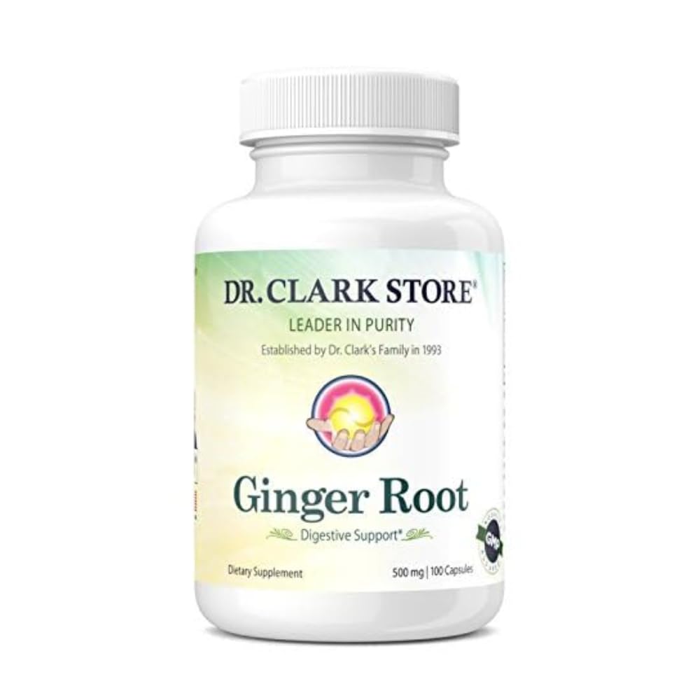 Dr. Clark Ginger Root Supplement - Tráviaca podpora - 500 mg 100 Želatína Kapsule