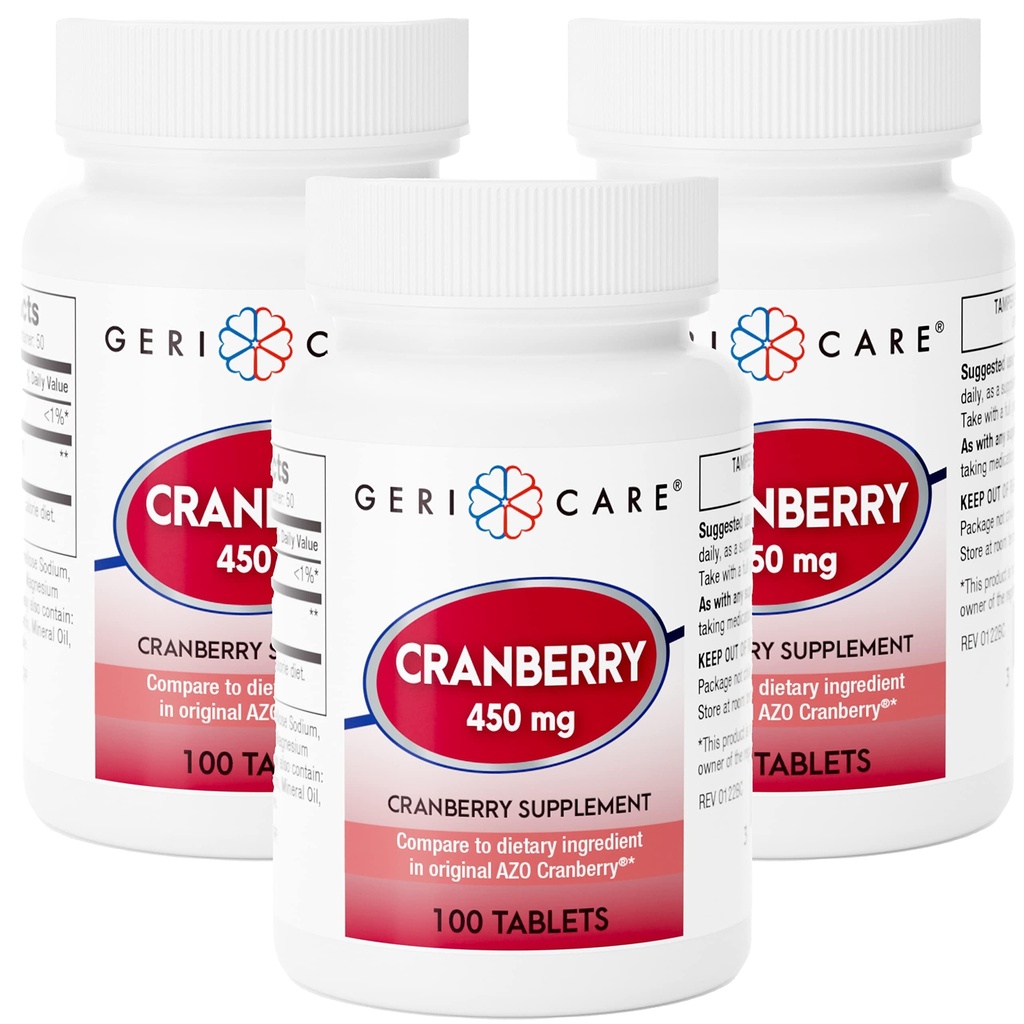 GeriCare Cranberry Supplement, 100 tabliet 450 mg (3)