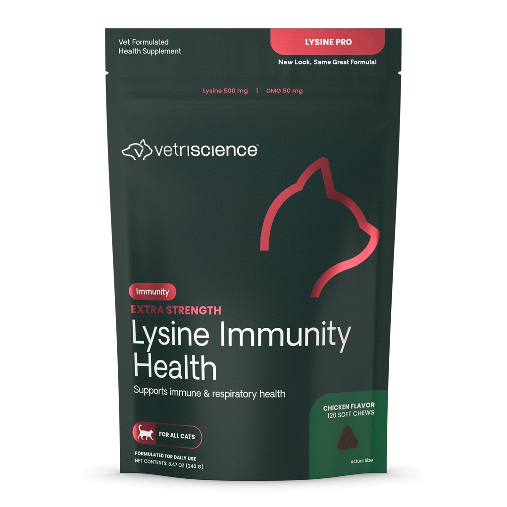 OVERENIE Extra sila Lyzín Imunita zdravie Žuvačky - Imunita doplnok pre mačky všetkých vekových kategórií - podporuje imunitné funkcie, zdravie očí a kardiovaskulárne funkcie - 120 Počet
