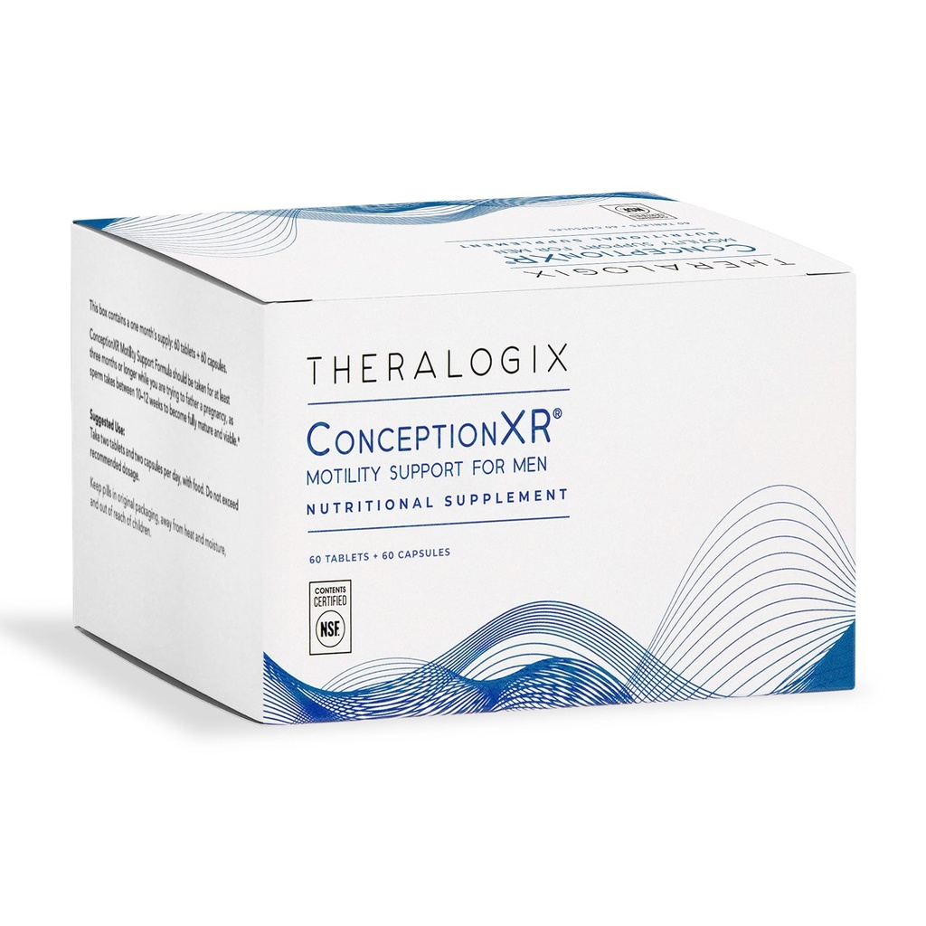 Theralogix ConceptionXR Motility Support Formula - Mužská predpojatosť Vitamíny pre podporu plodnosti - Mužská plodnosť Doplnky pre zdravie spermií* - NSF Certified - 60 Tabs + 60 Caps (30-Deň dodávky)