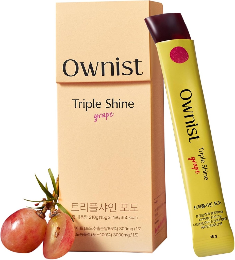 Vlastník Triple Shine Grape Jelly On-The-Go - ciele tmavé škvrny a skin Brighting, obsahuje BelightTM, vitamíny B, C - 14 Stick balíčky