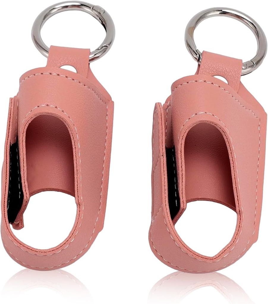 HURRISE 2ks Astma Inhaler Holder, Inhaler Holič Keychain, Prenosné Storage Ochranné PU kožené puzdro s karabínovým klipom - Versatile Usage, Štýlové a dizajn pre cestovanie