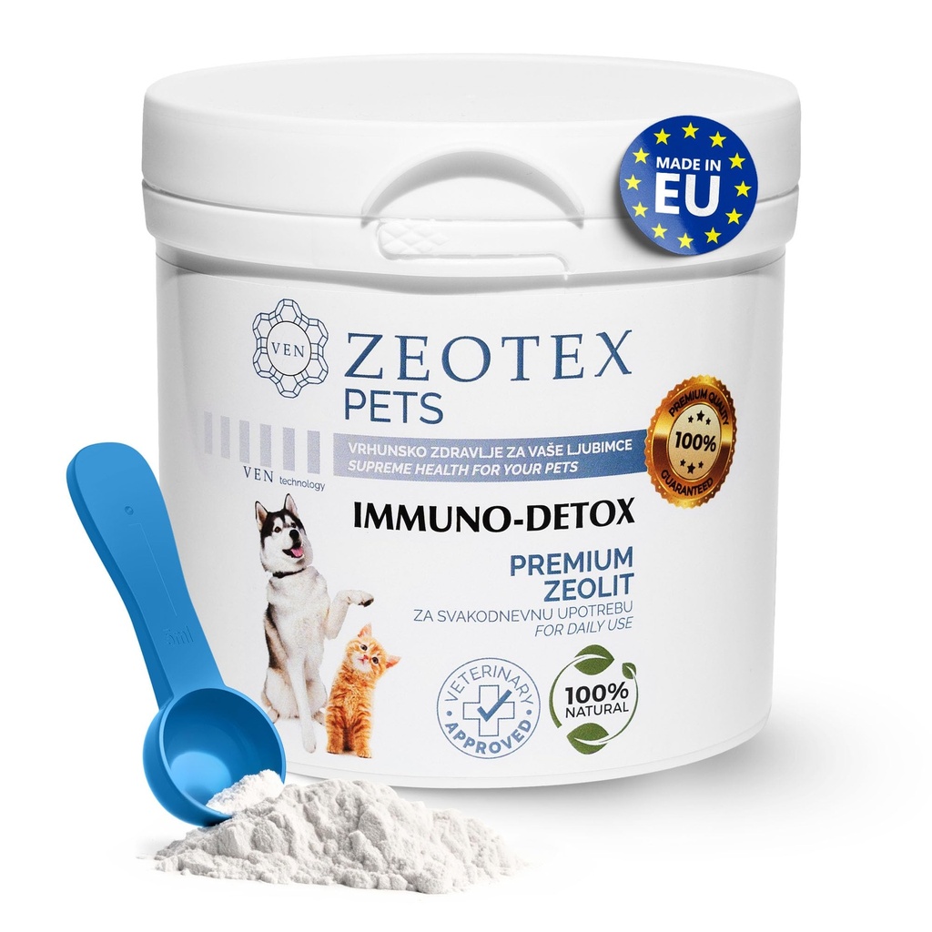 Zeolit Powder 100% Natural Food Supplement for Imunity & Detox, Digestive Health, Joint Health Supplement Powder, Liver Detox, Enhance Pet Health w/Easy-to-Use Pet Supplements, 350g/12.35 oz