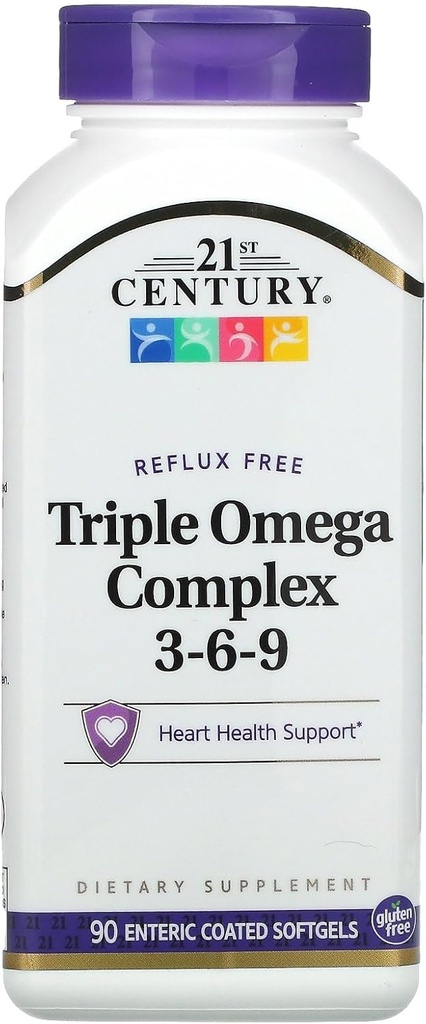 21. CENTURY Omega 3-6-9 Complex ENTERIC potiahnuté 90 Softgels