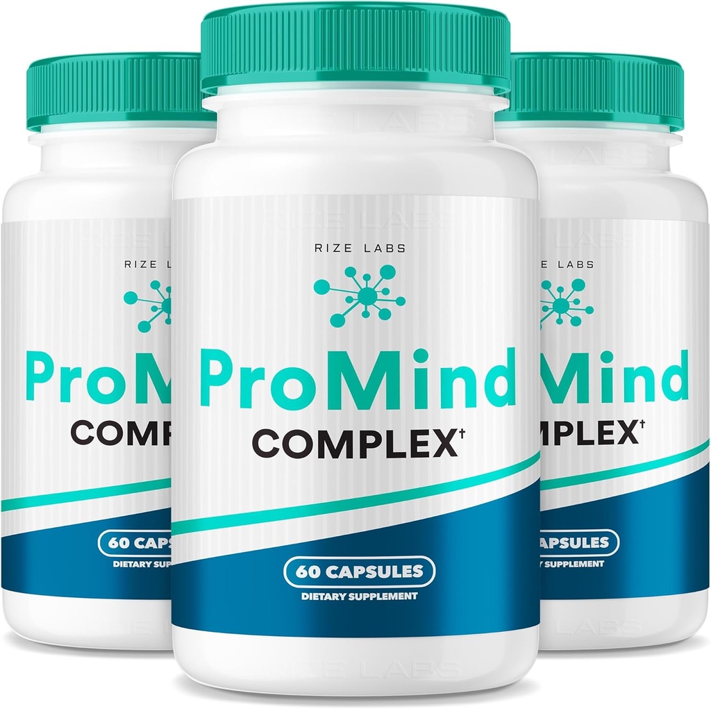 Rize laboratóriá ProMind Complex Supplement, Organická pamäť Podpora Formula pre posilnenie mozgu používa na zvýšenie pamäte - balenie 3(180 Kapsule)