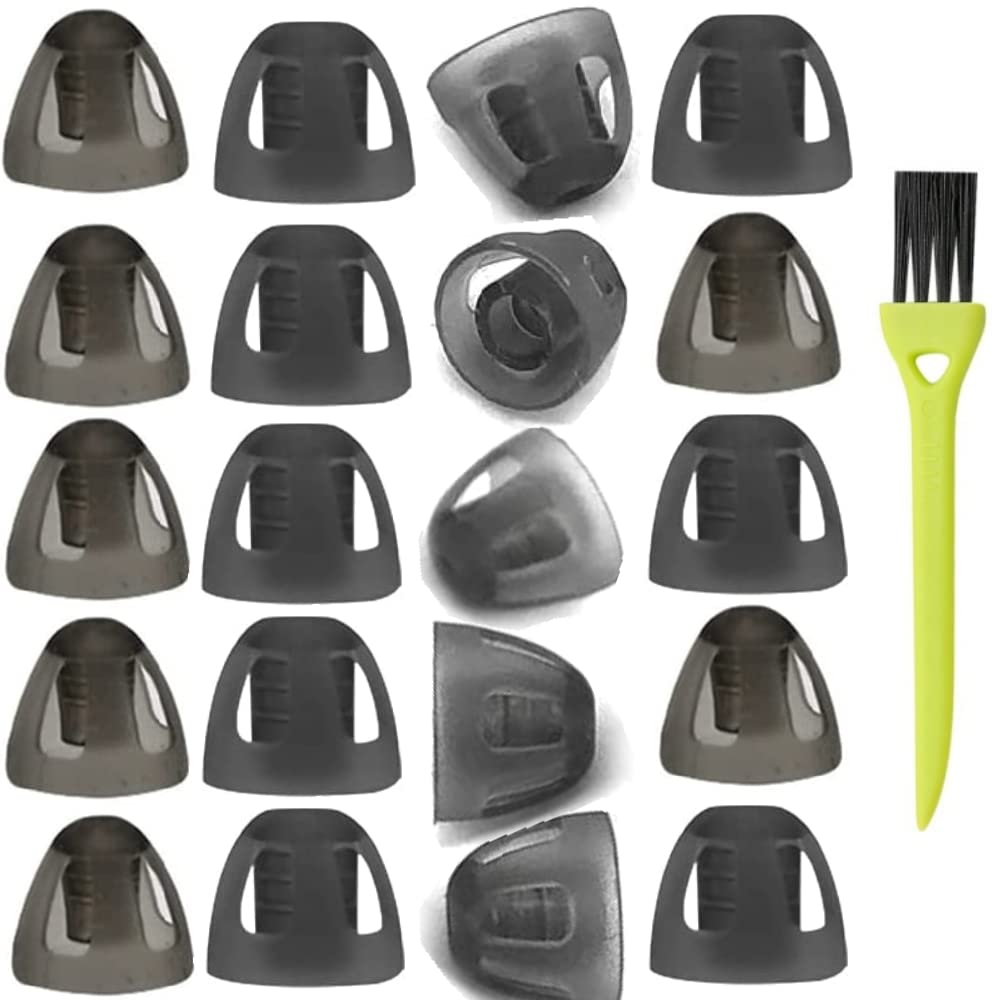 20Packs Malý 6mm Sluchová pomôcka Domes Smoky šedá Tipy pre GN Resound Pohodlné pre otvorené Fit BTE zosilňovač zvuku PSAP Kit neviditeľné (malé) s 1 kefkou
