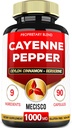 Cayenne Pepper Doplnky s Turmerica Curcumin Root, Berberine HCl, Ceylon škorica Bark & More - 90 Kapsule - Podpora Trvanlivosť Zdravie, Immune System & Body Balance