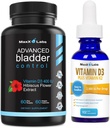 Pokročilé doplnky kontroly močového mechúra 60Ct + vitamín D3 K2 kvapalné kvapky w/ K2 MK7- 2, 000 IU Na kvapku Tekutý vitamín D K2 kvapky 1 Oz