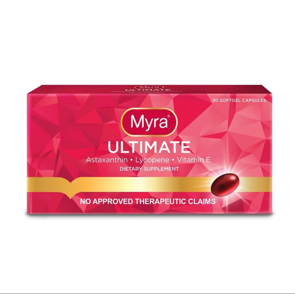 Myra Utimate s astaxantínom, lykopénom a vitamínom E, 30 kapsúl softgelu
