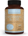 Pomona Wellness vitamín B komplex doplnok s kyselinou listovou, vysoká potencia multivitamín, všetky 10 B vitamíny vrátane B12, podporuje energetické hladiny, zdravie srdca, non-GMO, 50 tabliet
