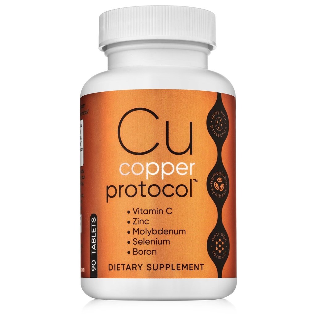 Meď Doplnky pre ženy a mužov (90 Kapsule) Posilňuje energiu, Vyživuje telo, Anti-Aging Vzorec, Obsahuje vitamín C, Zinok a selén, Non-GMO, Vyrobené v USA - GMP Certified