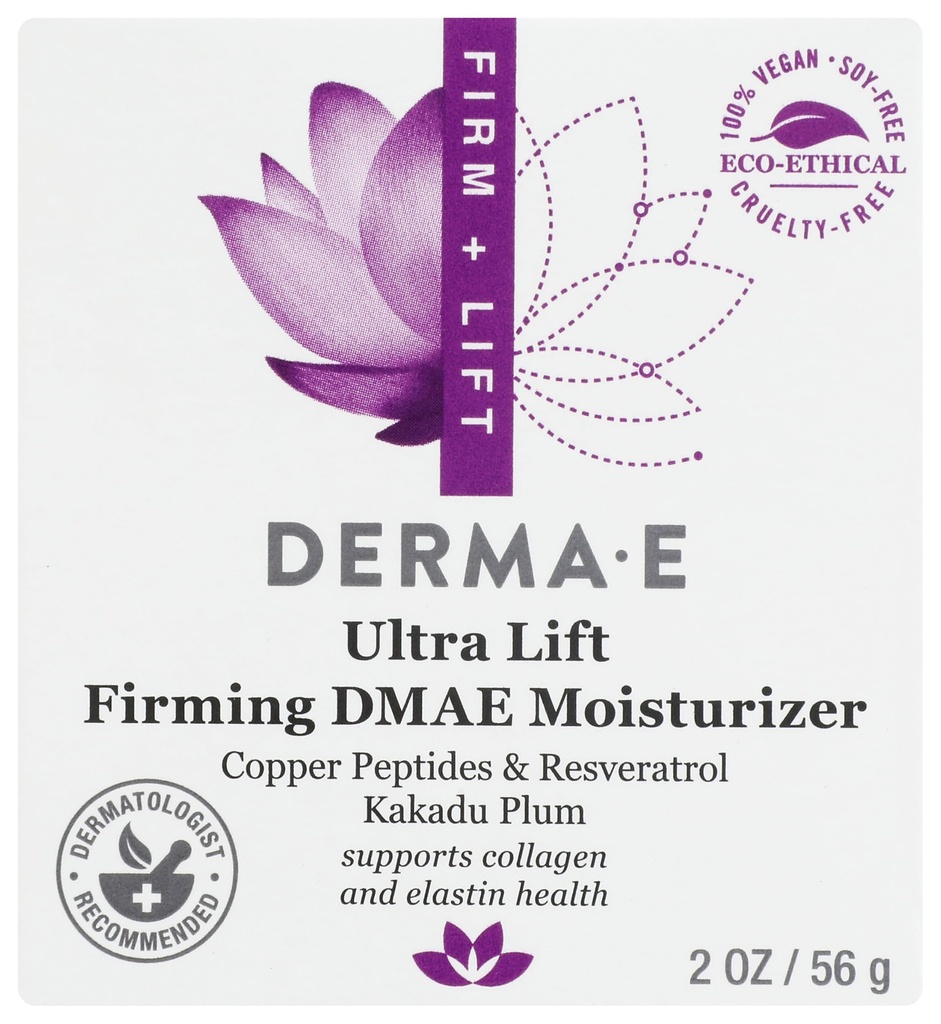DERMA-E Firm + výťah , DMAE Hydratátor Alpha Kyselina lipová & C-Ester, 2oz