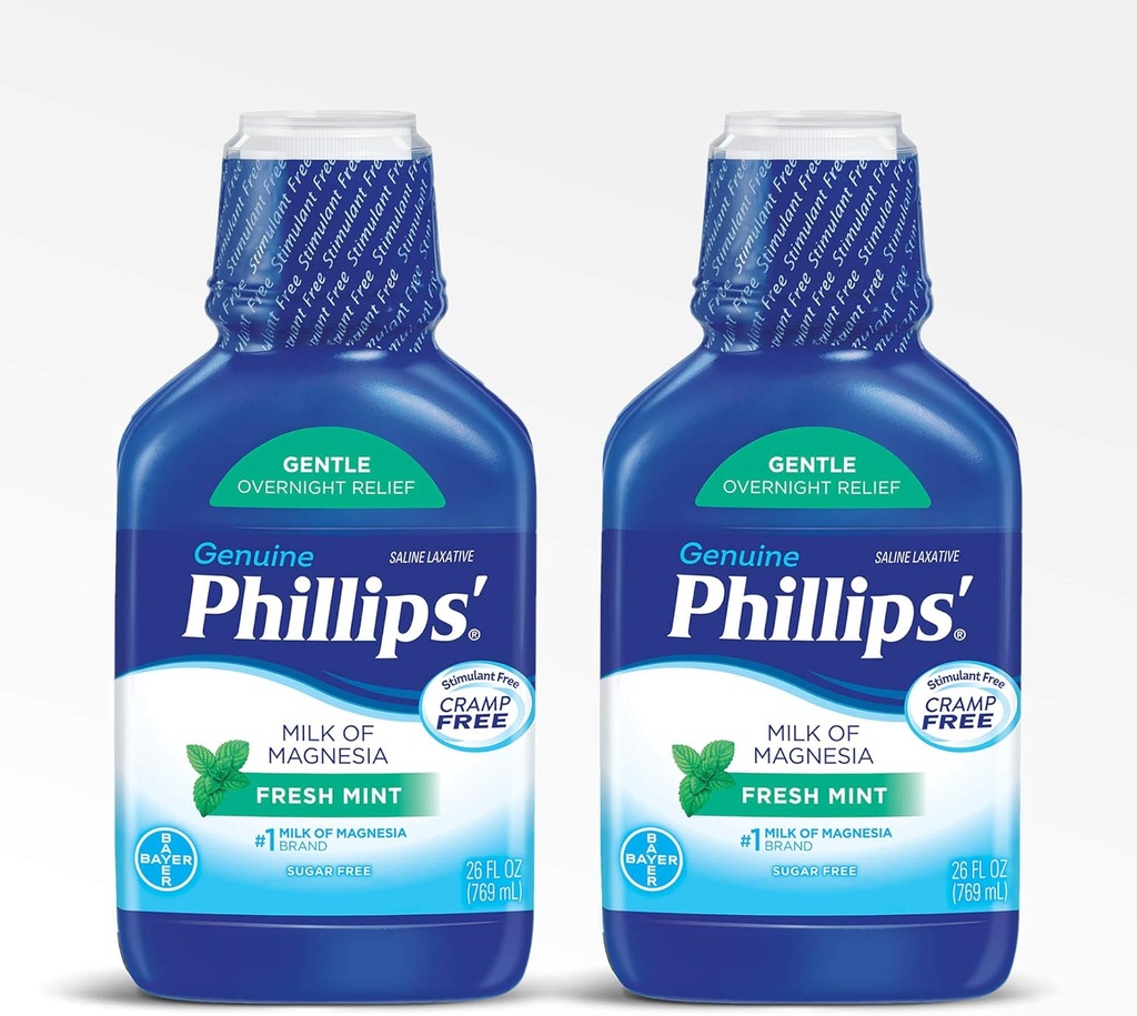 Fillipsovo mlieko Magnesia Laxatívna, čerstvá mäta, 26 Fl Oz (dávka 2)