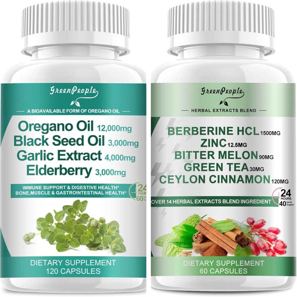 GREENPEOPLE Oregano Oil & Berberine kapsuly