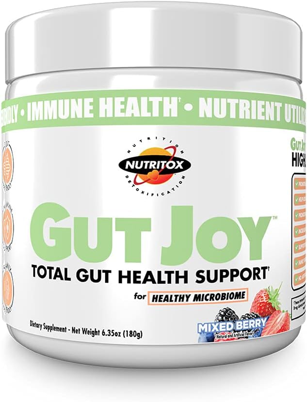 Gut Joy - Total Gut Health Support. Práškové doplnok k podpore Gut zdravie, a kompletné wellness - zmiešané Berry chuť, 30 slúži