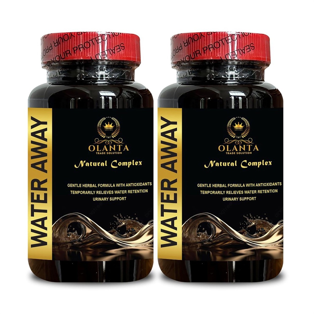 Doplnok vody - Podpora obličiek, Ultra Natural Water Out Pills, Diuretiká pre Water Retention and Balance Support, granátové jablko, kurkuma - 2 Fľaša 120 Kapsule