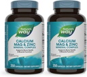 Nature's Way Caldium Magnézium & Zinok Mineral Complex, podporuje kostné zdravie a svalovú funkciu*, Immune Support*, 250 kapsúl (Backaging May Vary) - 2 balenia