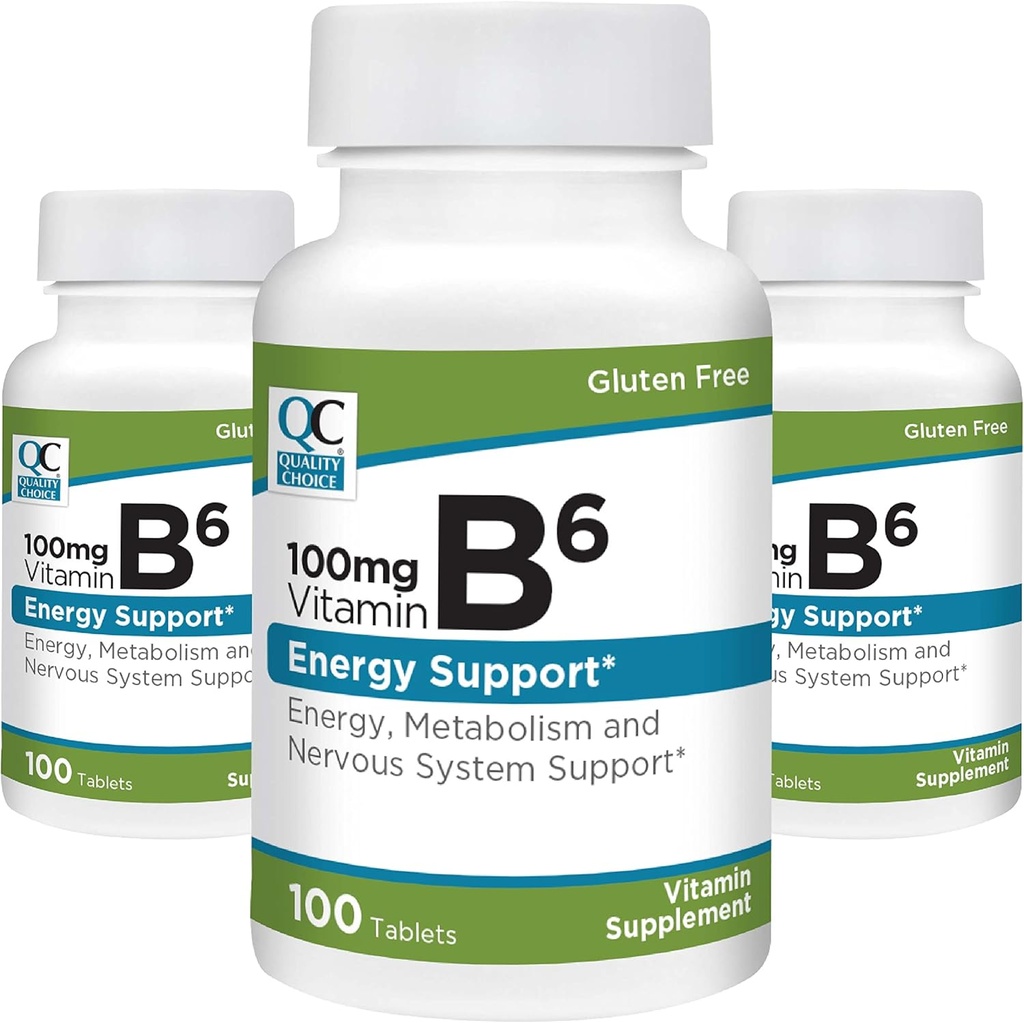 Kvalitná voľba Vitamín B6 100mg 100 Počet fliaš tabliet (3 balenia)