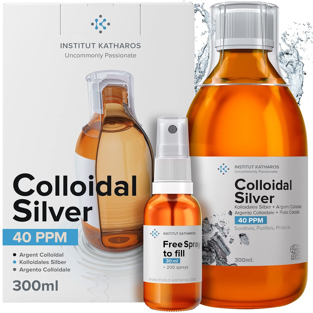 Koloidné striebro Tekutina 10 fl oz & sprej na naplnenie ● Bioaktívny hydrosol Strieborná voda ● Prírodná imúnna podpora Nano Sol Supplement Riešenie ● Iónové minerály 40 PPM ● Organická štruktúra Plata Coloidal