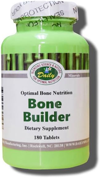 Denná výroba Bone Builder (vitamín C, D3, K2, vápnik, horčík, Stroncium, Bór, Silikón a betaín hydrochlorid) 180 tabliet