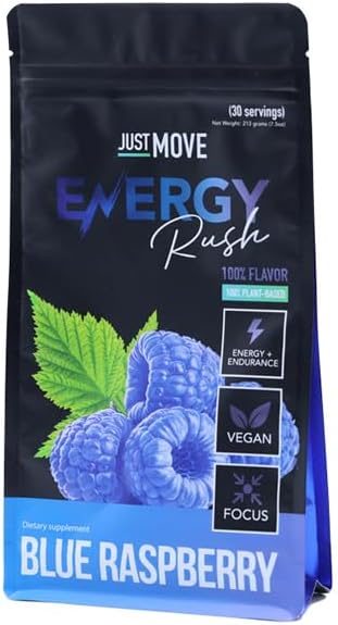 Modrá malinová energia Rush - pred tréningom