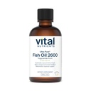 Vitálne živiny - Ultra čistý rybí olej 2600 (Pharmaceutical Grade) - Hi-Potencie hlbokomorské tekuté rybie oleje, Kardiovaskulárna podpora, Prírodná citrónová príchuť - 8 Fl Oz na fľašu
