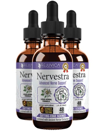 Nervestra Nerve Zdravotná podpora doplnok - Fast-Absorbing bylinné tekuté Formula - Turmerica, biela vŕbová kôra, B-vitamíny, Alpha Lipoic Acid, Acetyl-L-karnitín a ďalšie